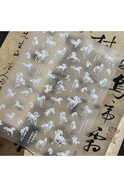 Choice1 White Perfect for New Year Manicure Decoration,Ink Painting Style Nai...