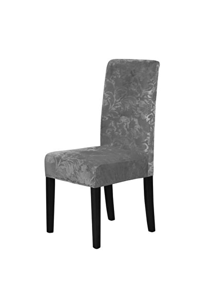 Choice1 1pc chair cover A5 Dark gray 1Pc Jacquard Dining Chair Cover Stretch ...