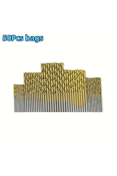 Choice 50pcs 50pcs Titanium Coated High Speed Steel Drill Bits - High Quality...