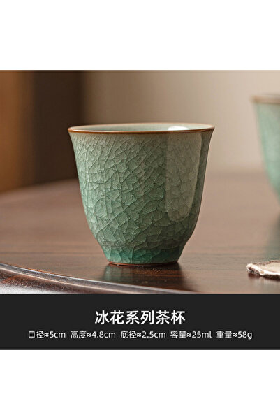 Choice 25ml 1pcs Ru kiln ice flower tea cup master cup single cup open piece ...