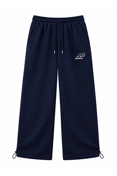 zaee 95 Pantaloni de trening largi, cu picior ajustabil și broderie
