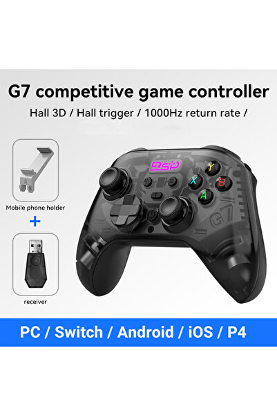 Choice وحدة تحكم ألعاب لاسلكية G7-2.4G جديدة باللون الأسود، مع عصا تحكم هول، ...
