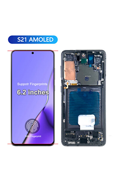 Choice3 شاشة AMOLED جديدة بإطار أسود لهاتف S21 5G، شاشة LCD تعمل باللمس مع مح...