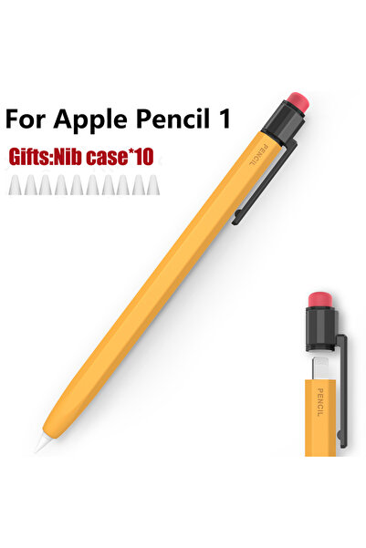 Choice9 For Pencil 1 Yellow Stylus Cover Silicone Pen Case For Pencil 1 2 Col...