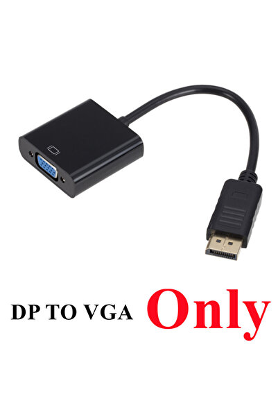 Choice1 كابل محول أسود من DP إلى VGA بدقة 1080 بكسل، محول ذكر DisplayPort إلى...
