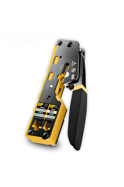 Choice kebidumei Yellow Kebidumei RJ45 Crimp Plier Pass Through Ethernet Modu...