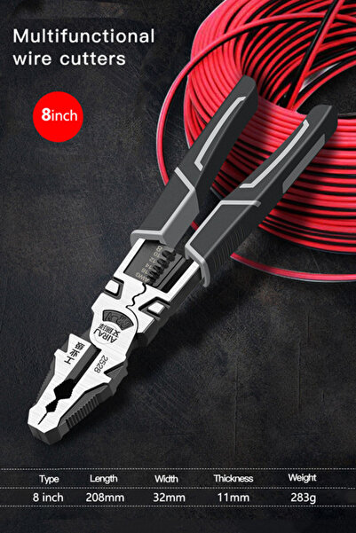 Choice 8 Inch 2528 AIRAJ Wire Pliers 8 Inch Sharp Large Opening Stripping Pli...