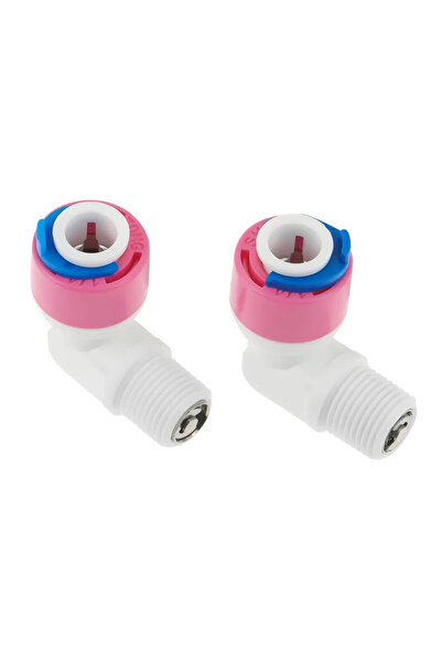 Choice 2 PCS 2x 1/4" OD Hose 1/8" Male RO Water Elbow Check Valve Quick Coupl...
