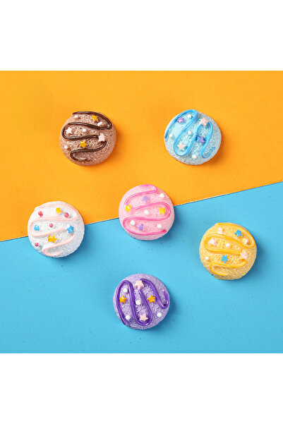 Choice 10pcs mix 10pcs Kawaii Diy Resin Mini Flat Back Cream Biscuits Crafts ...