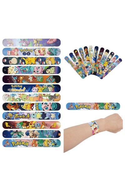 Choice 22x3cm Deep Sapphire 12pcs Pokemon Pikachu Slap Bracelets Party Favors...
