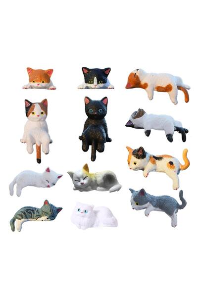 Choice 12pcs 12pcs Cute Kitten Decoration Creative Sleeping Cat Doll Screen O...