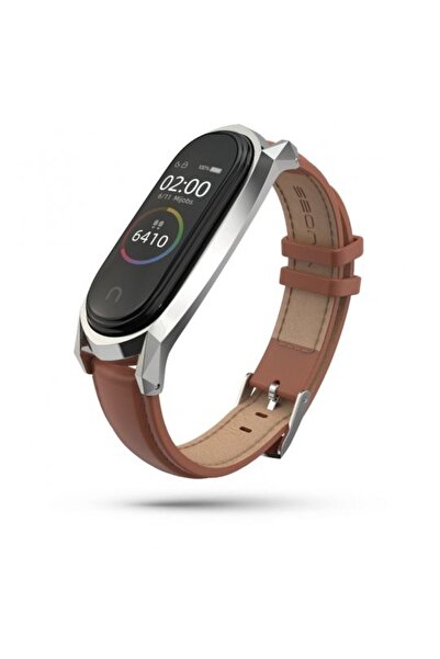 OEM Λουράκι Δερματίνης Herms Mi Smart Band 5/6 Καφέ