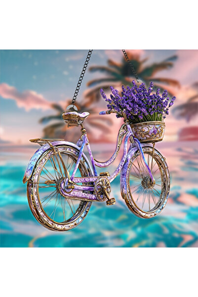 Choice1 Lavender Bicycle A 1Pc Enchanting Lavender Bicycle Light Catcher 8 In...