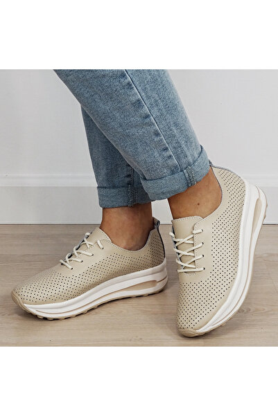 SOFILINE Adidași din piele perforată bej 5122 M2