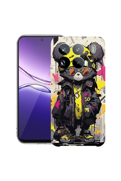 bestcase ¬Æ Husa Clear Slim Silicon Compatibila cu Xiaomi 15, Teddy Bear Past...