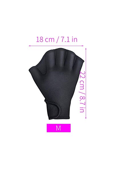 Choice M black Neoprene Swimming Gloves Webbed Fitness Water Resistance Train...