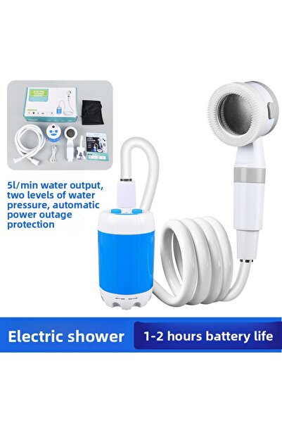 Choice Blue Portable Camping Shower Pump with Digital Display 5000mAh Upgrade...