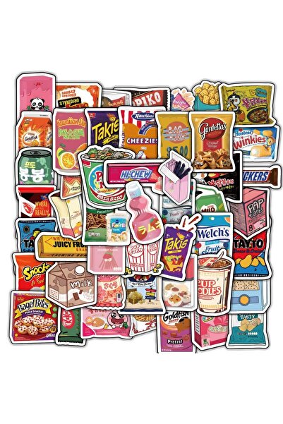 Choice 60PCS 60Pcs Snack Pack Style A Sticker Set - Foodie Decor for Journals...