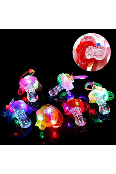 Choice 10pcs Random Color 10pcs LED Light Up Pacifier Necklace Flashing Pacif...