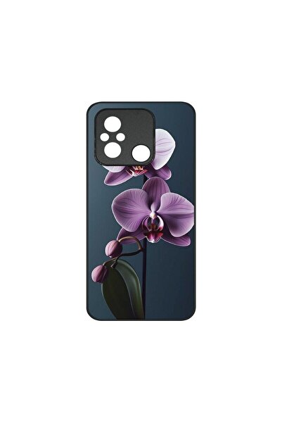 bestcase Тънък стъклен калъф, съвместим с Xiaomi Redmi 12C, Лилава орхидея, H...