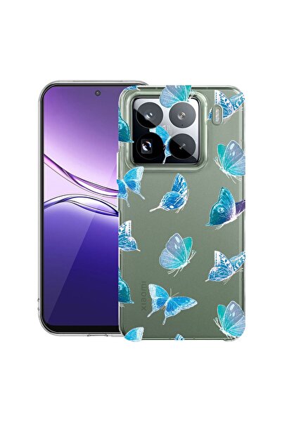 bestcase Διαφανής Λεπτή Θήκη Σιλικόνης Συμβατή με Xiaomi 15, Σχέδιο Πεταλούδα...