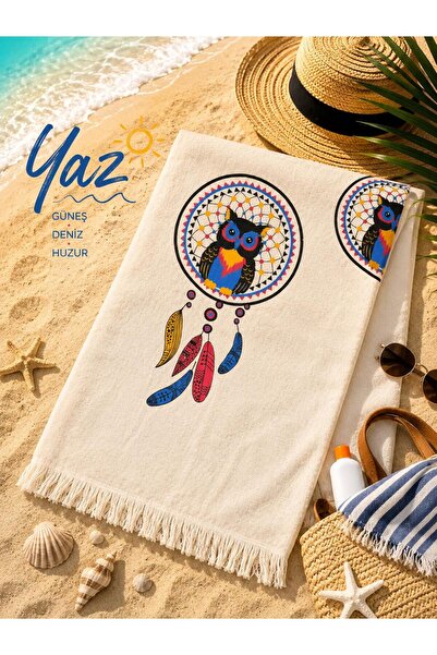 Mona Goods منشفة شاطئ/بيشتيمال منقوشة