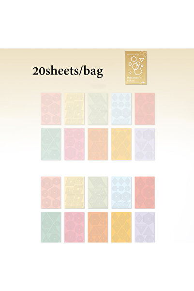 Choice3 S31046-4 Mr.Paper 20 قطعة/كيس ملصقات مقطوعة بالقالب بحدود ملونة بنمط ...