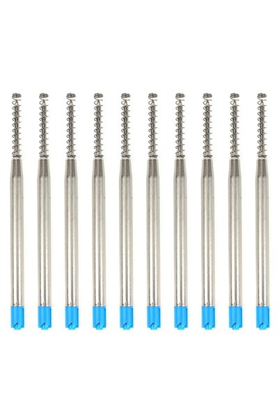 Choice Blue 10pcs G2 Ballpoint Pen Refills 1mm Medium Point with Spring Unive...