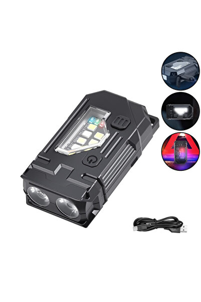 Choice6 مصباح يدوي LED قوي TK001 قابل لإعادة الشحن عبر USB مع ضوء عمل مغناطيس...