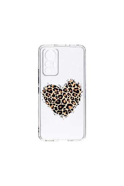 bestcase Прозрачен силиконов калъф 2ММ, съвместим с Xiaomi 13 Lite, Леопардов...