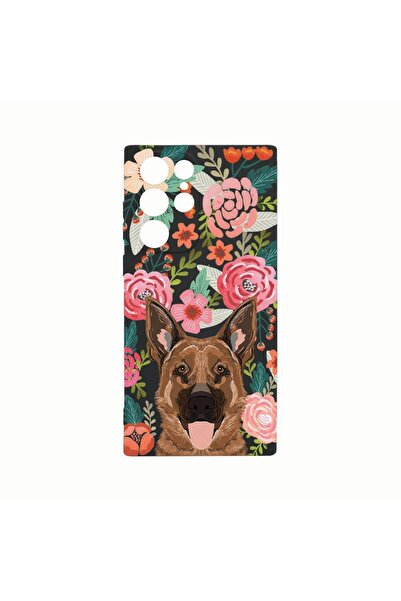 bestcase Husa Silicon, Compatibila Cu Samsung Galaxy S22 Ultra, Dog and Flowe...