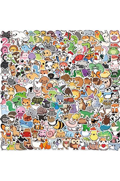 Choice 100PCS 100/200PCS Cute Mixed Animals Cartoon Graffiti Stickers DIY Pho...