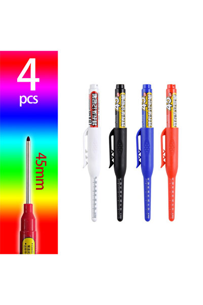 Choice6 mixed color 4pcs 4-60Pcs 45mm Long Nib Head Carpenter Pen Deep Hole M...