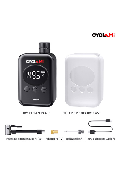 Choice مضخة هواء سوداء CYCLAMI بقوة 150 رطل لكل بوصة مربعة، مضخة نفخ كهربائية...