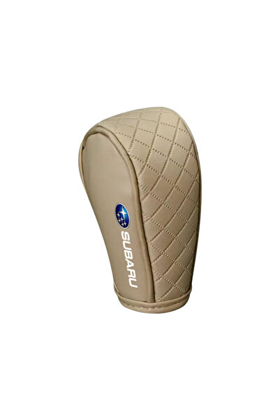 Choice1 Beige Car Shift Handle Cover Leather Shift Knob Decor Protective For ...