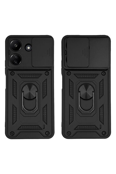 Sonique Θήκη Ring Armor CamPro για Xiaomi Redmi 13C 4G / Poco C65 4G Μαύρο