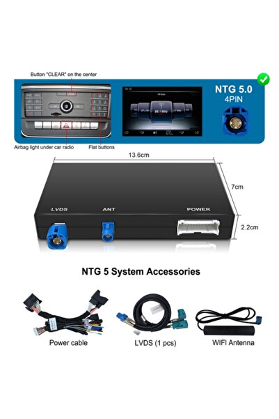 Choice ترقية NTG5.0 لاسلكية لتشغيل Carplay مناسبة لسيارات مرسيدس بنز فئة C وG...
