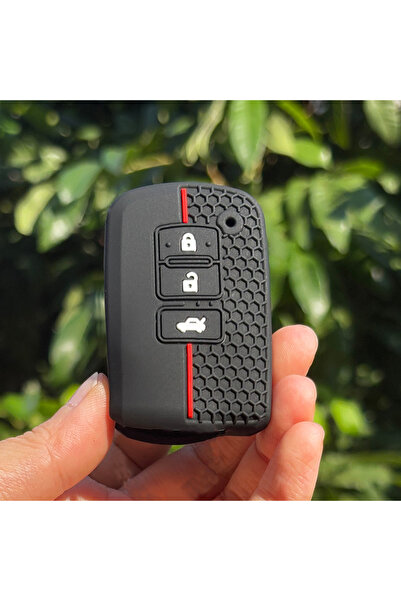 Choice7 redline 3-BTN 1PC Keychain Holder For Toyota Auris Camry 55 50 Yaris ...