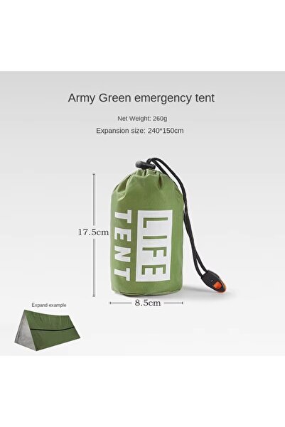 Choice Tent Green Set Emergency Shelter Bivy Survival Tent Kit Mylar Tube Ten...