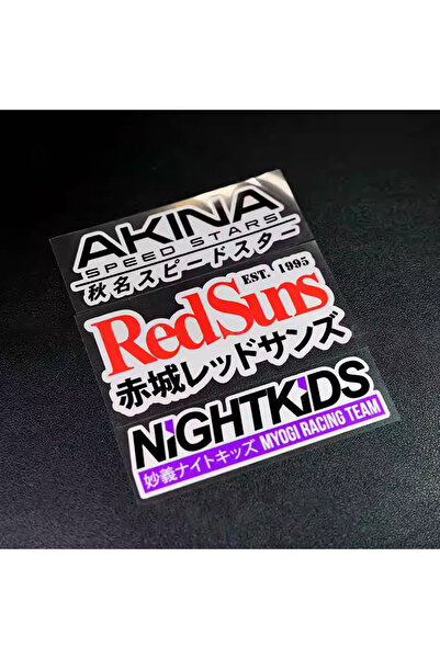 Choice1 ABC 1 Sheet Initial D AKINA SPEED STARS Sticker, Black & White Japane...