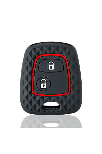 Choice black Silicone Car 2 Button Key Cover Case for Peugeot 106 107 206 207...