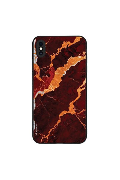 Sonique Θήκη Marble Series για Apple iPhone XS MAX Κόκκινο