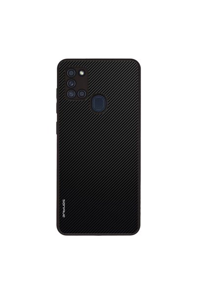 Sonique Θήκη Carbon Series για Samsung Galaxy A21s Μαύρο