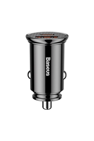 Baseus Φορτιστής Αυτοκινήτου Circular PPS QC 4.0 USB / USB-C PD 3.0 SCP Μαύρο
