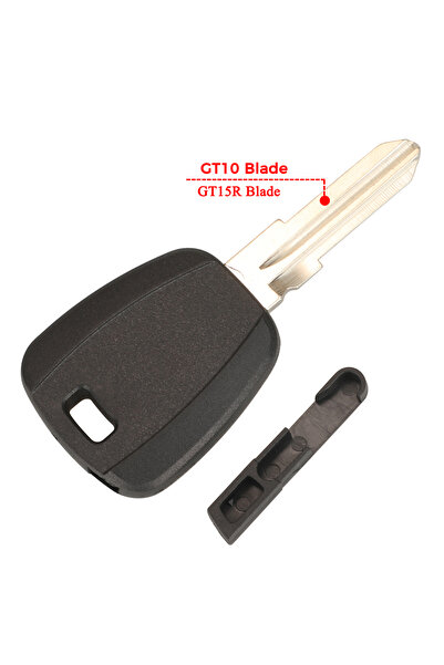 choice2 غطاء مفتاح سيارة فيات GT10 أو GT15R من جينغيوتشين، أسود، فارغ، مع جها...