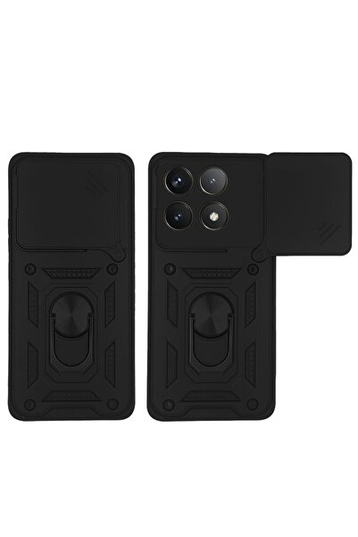 Sonique Θήκη Ring Armor CamPro για Xiaomi Poco F6 Pro 5G Μαύρο