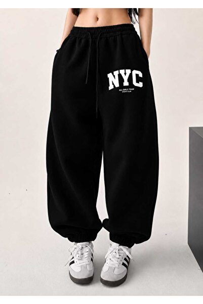 Le Vion Women's Jogger Sweatpants with Elastic Cuffs, Oversize Comfortable Fi...
