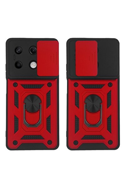 Sonique Θήκη Ring Armor CamPro για Xiaomi Redmi Note 13 5G Κόκκινο