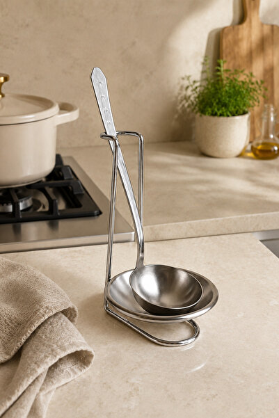 KHAKMA Stainless Steel Spoon and Ladle Holder – Countertop Ladle and Spoon Ho...