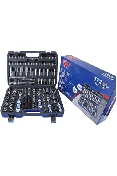 Genaric Boss Professional Socket Set, Black and Blue 172-Piece, Chrome Vanadi...